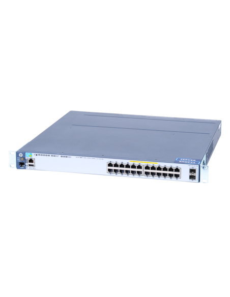 HPE Aruba 3800-24G PoE+ Rackmount Managed Switch 24x Gigabit RJ45 Ports, 2x 10 Gbit/s SFP+ Slots - J9573A