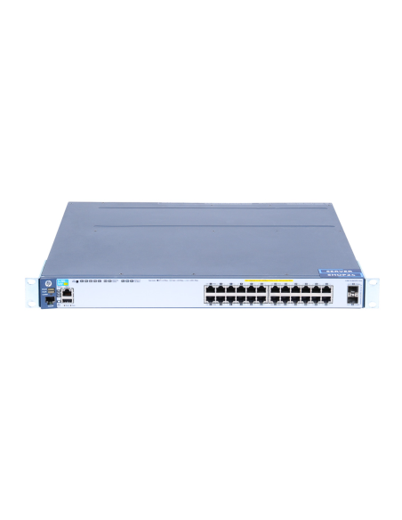HPE Aruba 3800-24G PoE+ Rackmount Managed Switch 24x Gigabit RJ45 Ports, 2x 10 Gbit/s SFP+ Slots - J9573A