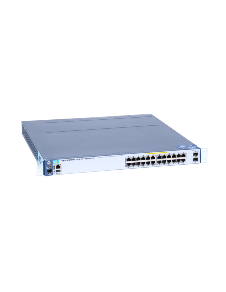 HPE Aruba 3800-24G PoE+ Rackmount Managed Switch 24x Gigabit RJ45 Ports, 2x 10 Gbit/s SFP+ Slots - J9573A